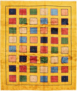 Full view of New Lori rug from Iran / Persia, 312 × 269 cm in Yellow tones