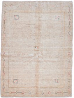 Full view of New Lori rug from Iran / Persia, 196 × 150 cm in Beige tones