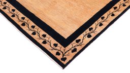 Backside of handmade New Lori rug showing knot structure and weave density
