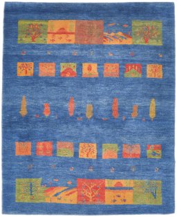 Full view of New Lori rug from Iran / Persia, 198 × 157 cm in Blue tones