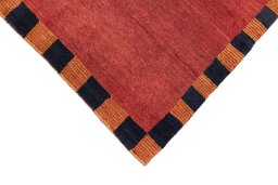 Backside of handmade New Lori rug showing knot structure and weave density