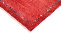 Backside of handmade New Lori rug showing knot structure and weave density