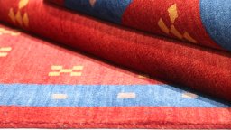 Close-up detail of New Lori rug from Iran / Persia showing Wool weave