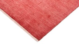 Backside of handmade New Lori rug showing knot structure and weave density