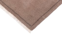 Backside of handmade New Lori rug showing knot structure and weave density