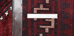 Close-up detail of 2000s Lori rug from Iran / Persia showing Wool weave
