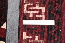 Close-up detail of 2000s Lori rug from Iran / Persia showing Wool weave