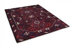 Corner detail of 2000s Lori rug showing border pattern and Wool pile