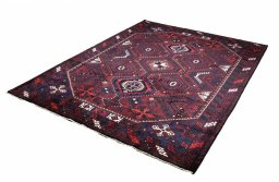 Close-up detail of 2000s Lori rug from Iran / Persia showing Wool weave