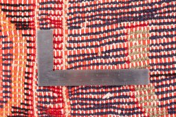 Close-up detail of 1996s Lori rug from Iran / Persia showing Wool weave