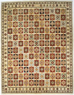 Full view of New Lori rug from Iran / Persia, 196 × 152 cm in Beige tones