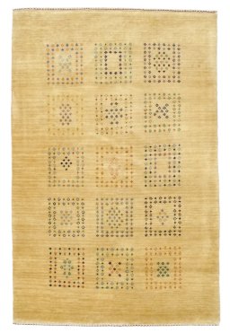 Full view of New Lori rug from Iran / Persia, 122 × 81 cm in Beige tones