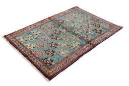 Close-up detail of New Lori rug from Iran / Persia showing Wool weave