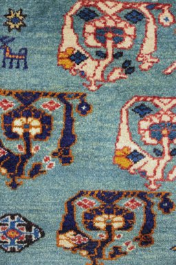 Close-up detail of New Lori rug from Iran / Persia showing Wool weave