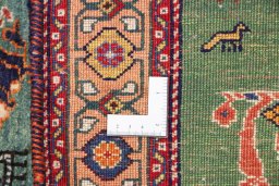 Full view of New Lori rug from Iran / Persia, 150 × 100 cm in Green tones