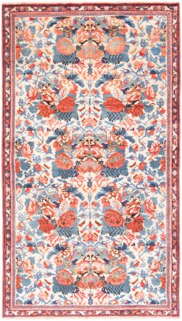 Full view of 2005s Mahal rug from Iran / Persia, 182 × 100 cm in Multi Color tones
