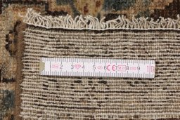 Close-up detail of 1920s Malayer rug from Iran / Persia showing Wool weave