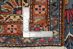 Close-up detail of 1980s Malayer rug from Iran / Persia showing Wool weave