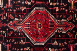 Full view of 1970s Malayer rug from Iran / Persia, 210 × 126 cm in Multi Color tones