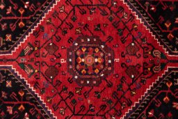 Full view of 1970s Malayer rug from Iran / Persia, 211 × 125 cm in Multi Color tones