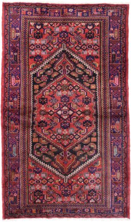 Full view of New Malayer rug from Iran / Persia, 230 × 137 cm in Multi Color tones