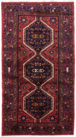 Full view of New Malayer rug from Iran / Persia, 235 × 128 cm in Multi Color tones