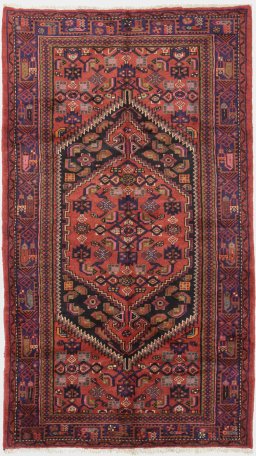 Full view of New Malayer rug from Iran / Persia, 238 × 136 cm in Multi Color tones