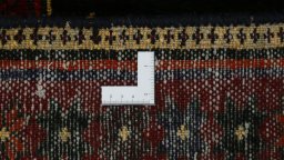 Full view of 1990s Malayer rug from Iran / Persia, 290 × 150 cm in Black tones