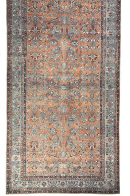 Central medallion detail of 1930s Mehraban rug from Iran / Persia