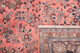 Full view of 2000s Mehraban rug from Iran / Persia, 255 × 253 cm in Red tones
