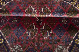 Corner detail of 2000s Meymeh rug showing border pattern and Wool pile