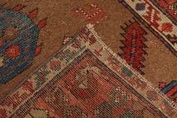 Full view of 1900s Sarab rug from Iran / Persia, 206 × 101 cm in Brown tones