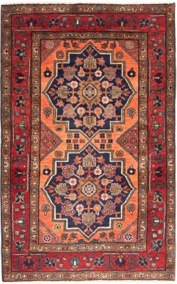 Full view of 1999s Sarab rug from Iran / Persia, 135 × 85 cm in Multi Color tones