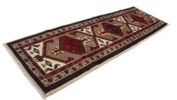 Corner detail of 2000s Sarab rug showing border pattern and Wool pile