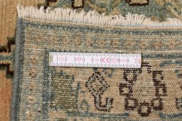 Full view of 1920s Senneh rug from Iran / Persia, 162 × 115 cm in Blue tones
