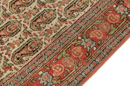 Central medallion detail of 1880s Senneh rug from Iran / Persia