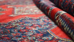 Central medallion detail of 1940s Senneh rug from Iran / Persia