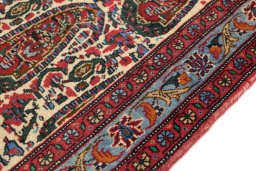 Central medallion detail of 1980s Senneh rug from Iran / Persia
