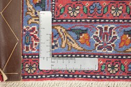 Close-up detail of 1980s Senneh rug from Iran / Persia showing Wool weave