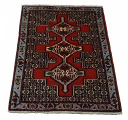 Central medallion detail of New Senneh rug from Iran / Persia