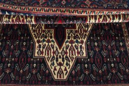 Full view of 1970s Senneh rug from Iran / Persia, 165 × 121 cm in Beige tones