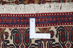 Close-up detail of 1990s Senneh rug from Iran / Persia showing Wool weave