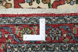 Close-up detail of 1990s Senneh rug from Iran / Persia showing Wool weave