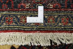 Full view of 1990s Senneh rug from Iran / Persia, 90 × 65 cm in Beige tones