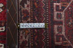 Surface texture of 2000s Shiraz rug with natural Wool and intricate pattern
