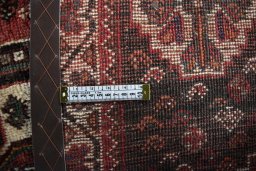 Close-up detail of 2000s Shiraz rug from Iran / Persia showing Wool weave