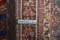 Close-up detail of 2000s Shiraz rug from Iran / Persia showing Wool weave