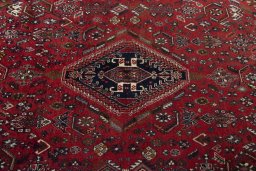 Central medallion detail of 1970s Shiraz rug from Iran / Persia