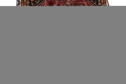 Close-up detail of 2000s Shiraz rug from Iran / Persia showing Wool weave