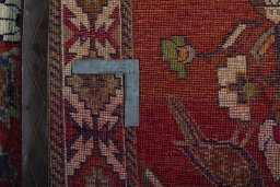 Close-up detail of 2000s Shiraz rug from Iran / Persia showing Wool weave
